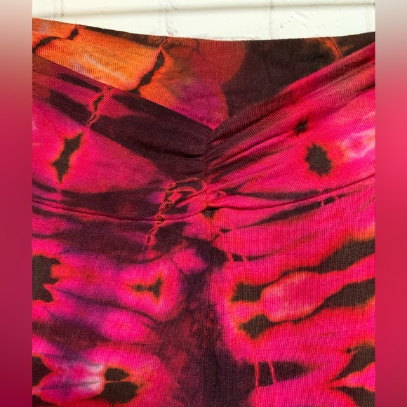 Sacred Threads Boho Hippie Wide Leg Vibrant Tie-Dye Flared Pants one Size - Picture 2 of 4